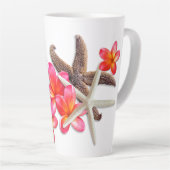 Starfish Plumeria Blume Personalisiert Milchtasse (Rechte Ecke)