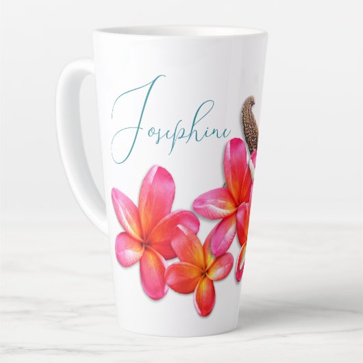 Starfish Plumeria Blume Personalisiert Milchtasse (Linke Ecke)