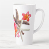 Starfish Plumeria Blume Personalisiert Milchtasse (Rechts)