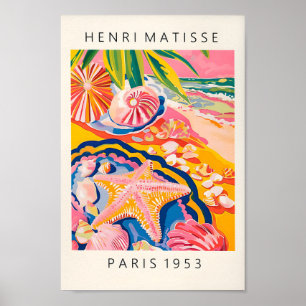 Starfish Poster, Stranddekoration, Seaside Holiday Poster