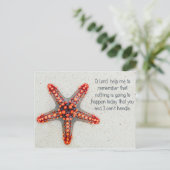 Starfish Postkarte (Stehend Vorderseite)