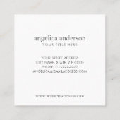 Starfish Quadratische Visitenkarte (Rückseite)