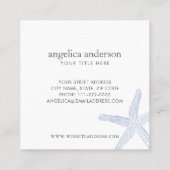 Starfish Quadratische Visitenkarte (Rückseite)