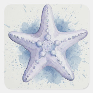 Starfish Quadratischer Aufkleber
