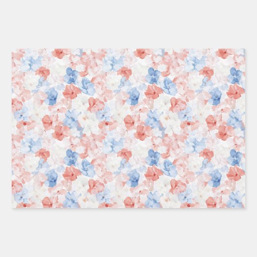 Starfish Red Blue July 4th Celebration Geschenkpapier Set (Vorderseite 3)