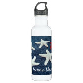 Starfish Red White and Blue USA Patriotic Nautic Edelstahlflasche (Vorderseite)