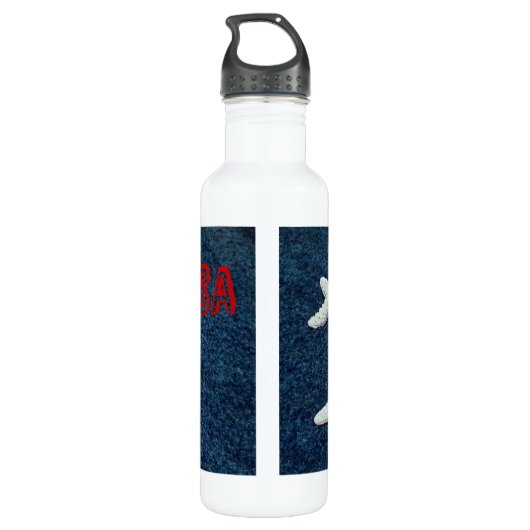 Starfish Red White and Blue USA Patriotic Nautic Edelstahlflasche (Rückseite)