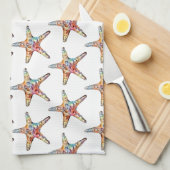 Starfish Regenbogen Küchentuch (Viertel Falte)