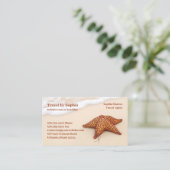 Starfish Reiseagentur Business Card Visitenkarte (Stehend Vorderseite)