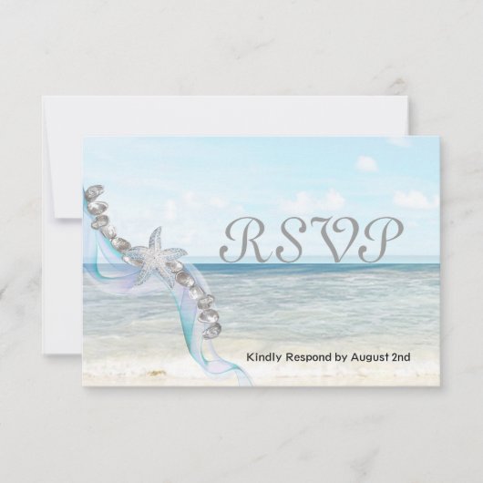 Starfish Response Card RSVP Karte (Vorderseite)