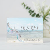 Starfish Response Card RSVP Karte (Stehend Vorderseite)