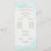 Starfish Ribbon Beach Hochzeit Programm (Rückseite)