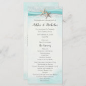 Starfish Ribbon Beach Hochzeit Programm (Vorne/Hinten)