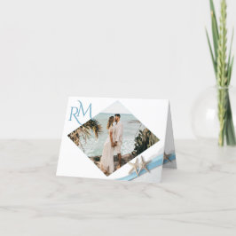 Starfish Ribbon Diamond mit Foto Danke Karte