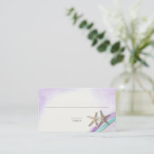 Starfish Ribbon Orchid und Türkis Platzkarte (Stehend Vorderseite)