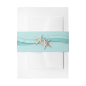 Starfish Ribbon und Türkis Einladungsbanderole (Vorderseite Beispiel)