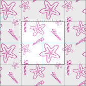 Starfish, rosa, weiße, kundenspezifische Stoffe (Kachel)
