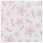 Starfish, rosa, weiße, kundenspezifische Stoffe (Nahaufnahme)