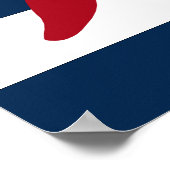 Starfish rot, blau und weiß poster (Ecke)