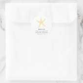 Starfish Round-Address-Label Runder Aufkleber (Tasche)