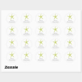 Starfish Round-Address-Label Runder Aufkleber (Blatt)