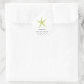Starfish Round-Address-Label Runder Aufkleber (Tasche)