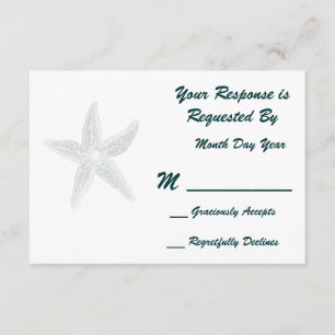 Starfish RSVP-Karte RSVP Karte