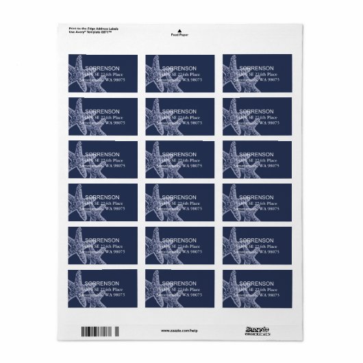 Starfish Rücksendeadresse Adressaufkleber (Vorne)