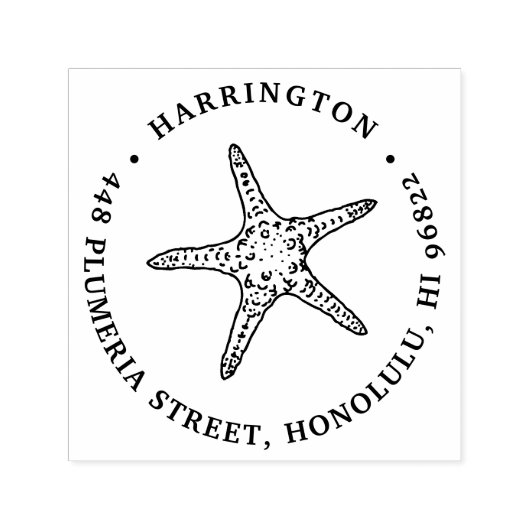 Starfish | RÜCKSENDEADRESSE Permastempel (Design)