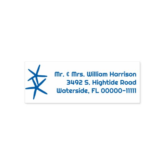 Starfish-Rücksendeadresse Permastempel (Design)