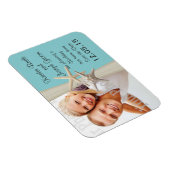 Starfish Rustic Aqua Blue Save the Date Foto Magnet (Rechte Seite)