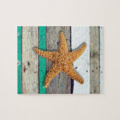 Starfish Rustic Beach Board Nautic Puzzle (Horizontal)