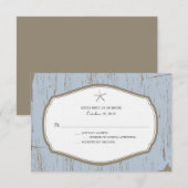 Starfish Rustic Beach Wedding UAWG RSVP Karte (Vorne/Hinten)