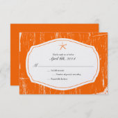 Starfish Rustic Beach Wedding UAWG RSVP Karte (Vorne/Hinten)
