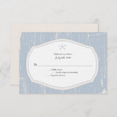 Starfish Rustic Beach Wedding UAWG RSVP Karte (Vorne/Hinten)