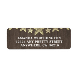 Starfish Rustic Beach Wood Wedelmarken