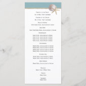 Starfish Rustic Wedding Program Programm (Rückseite)