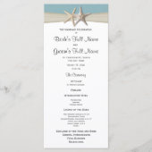 Starfish Rustic Wedding Program Programm (Vorderseite)