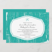 Starfish Rustikale Hochzeit Einladung (Vorne/Hinten)