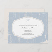 Starfish-rustikaler Strand-Hochzeits-Empfang Begleitkarte (Vorne/Hinten)