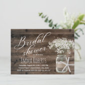 Starfish Rustikales Brautparty Einladung (Stehend Vorderseite)