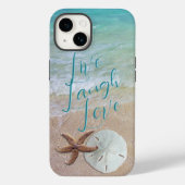 Starfish Sand Dollar Beach Scene iPhone Case (Rückseite)