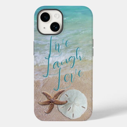 Starfish Sand Dollar Beach Scene iPhone Case (Rückseite)