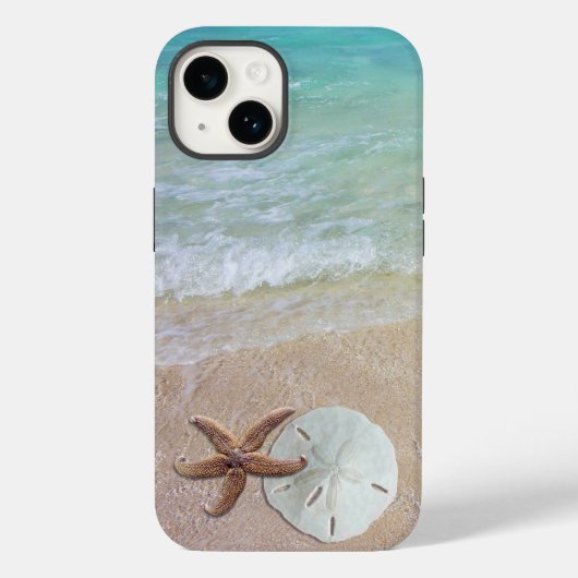 Starfish Sand Dollar Beach Scene iPhone Case (Rückseite)