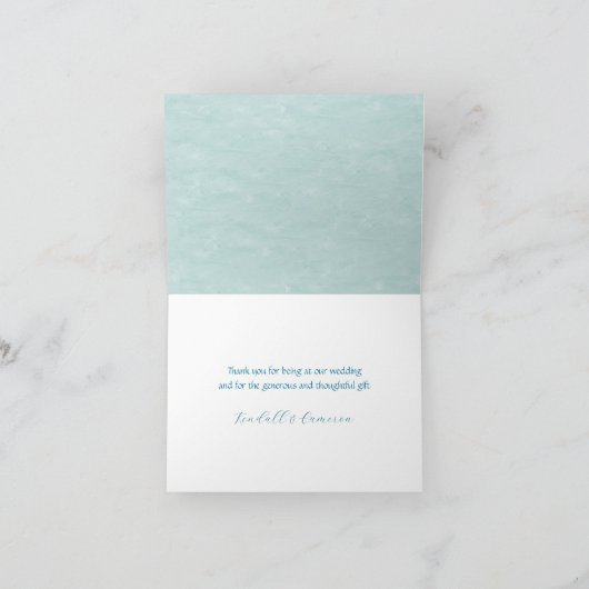 Starfish Sand Dollar Beach Thank You Message Card Karte (Innenseite)