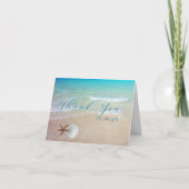 Starfish Sand Dollar Beach Thank You Message Card Karte (Vorderseite)