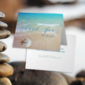 Starfish Sand Dollar Beach Thank You Message Card Karte