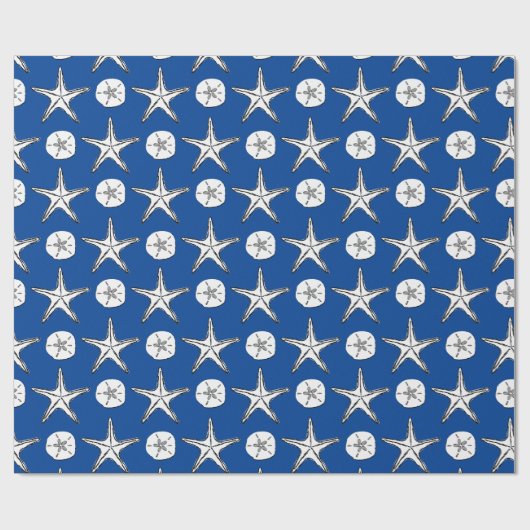 Starfish Sand Dollar Muster Geschenkpapier (Flach)