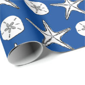 Starfish Sand Dollar Muster Geschenkpapier (Rolleneckpunkt)