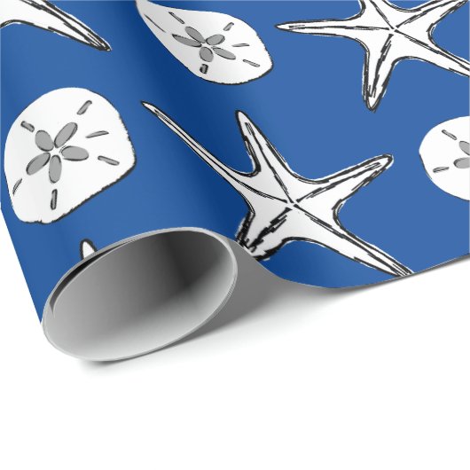 Starfish Sand Dollar Muster Geschenkpapier (Rolleneckpunkt)